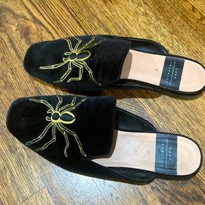 Zara spider flat mules